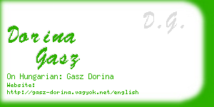 dorina gasz business card